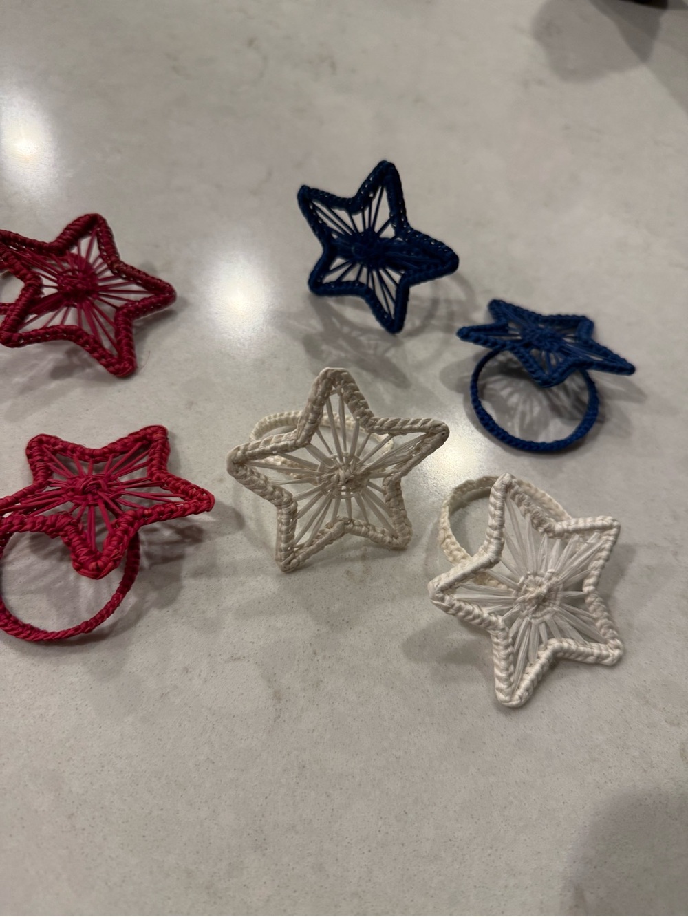 Anthropologie Patriotic napkin rings